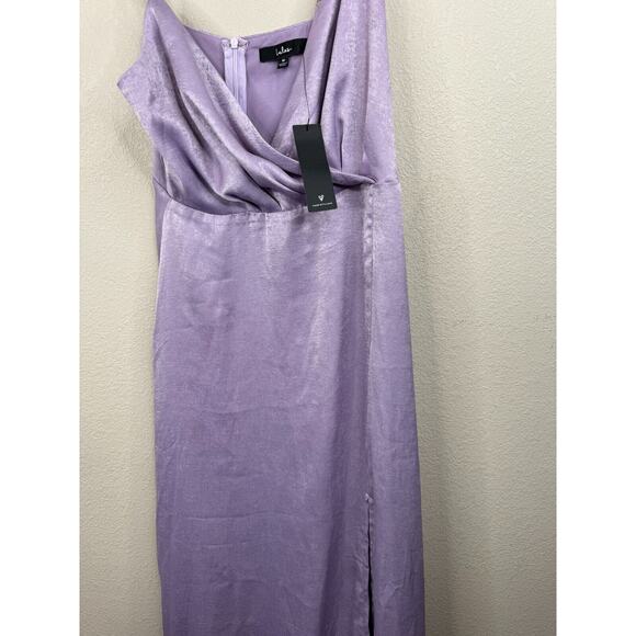 Lulus Women Wrap Maxi‎ Dress Side Slit Sleeveless Lavender Size M NWT - Picture 5 of 7